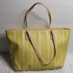 COA Included Coach Legacy Weekend Ticking Stripe Large Bag